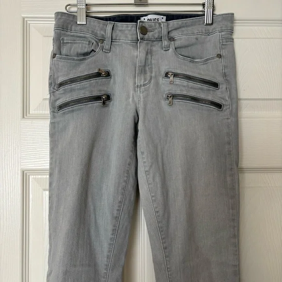 PAIGE Edgemont Montauk Grey No Whiskers Jeans Size 27 - Picture 6 of 13